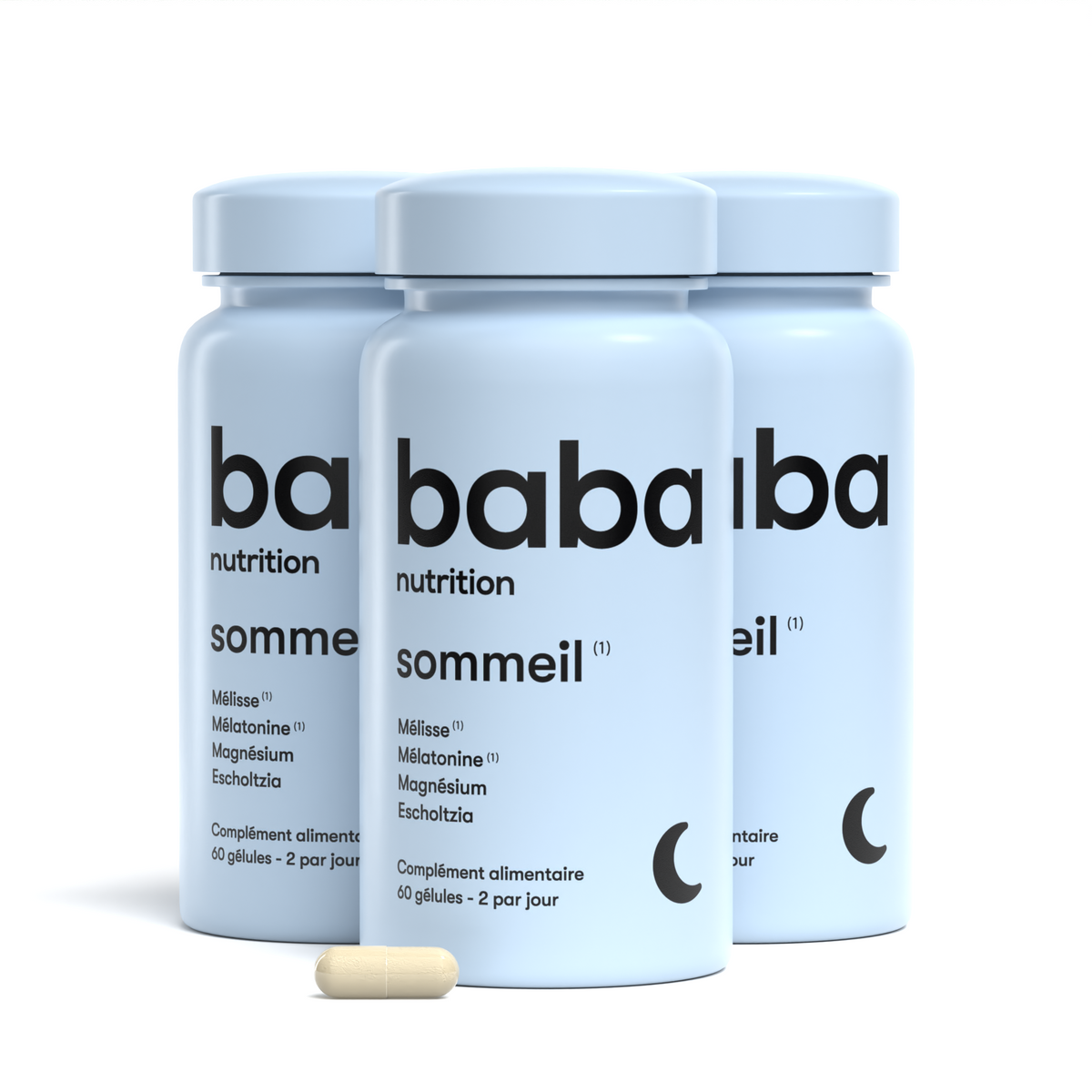 Baba Three Sommeil - Complément alimentaire en gélules - Baba Nutrition